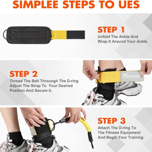 Resistance Band Set with Ankle Cuffs - Picture 2 of 8